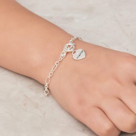 Philip Jones Daughter Charm Bracelet Created with Zircondia® Crystals