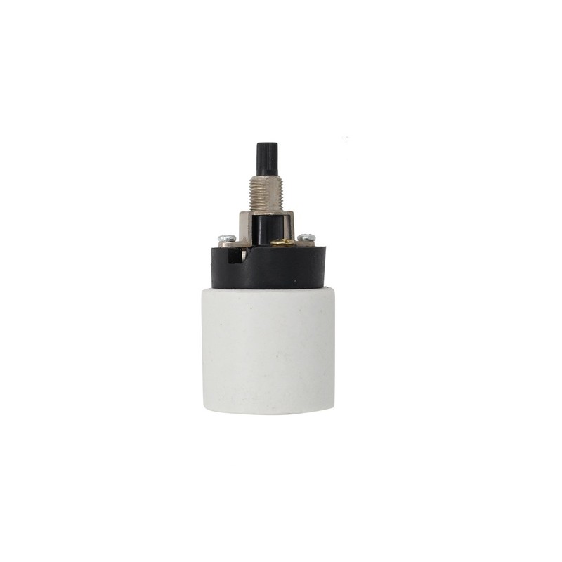 Universal Porcelain Ceramic Rotary Socket Knob Switch E26 Light 250W