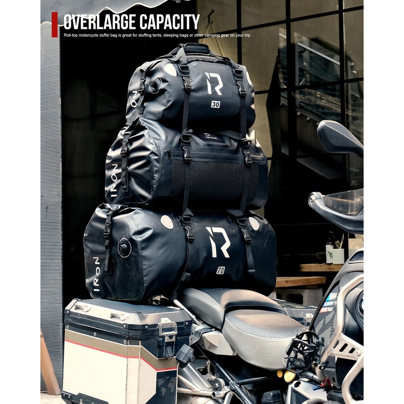 IRON JIA'S Motorcycle Dry Bag - Waterproof Duffle & Luggage