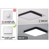 Ganeed LED Ceiling Light Flush Mount,24W 12-Inch Modern Ceiling Lamp