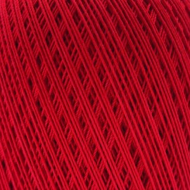 Sensy Hilo de ganchillo clásico tamaño 10, 100% algodón giza mercerizado, 617 yardas, calibre 0 encaje (rojo)