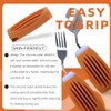 Ehucon Thick Solid Weighted Adaptive Utensils Set, Non-slip Handle Eating