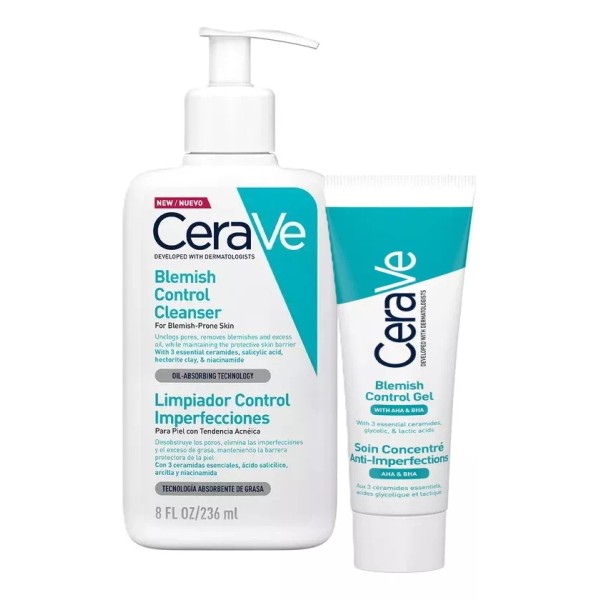CeraVe Kit Cerave Limpiador Y Gel Control Imperfecciones Antiacne