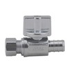 1/4 Turn Straight Stop Valve ,3/8-in Compression x 1/2-in PEX