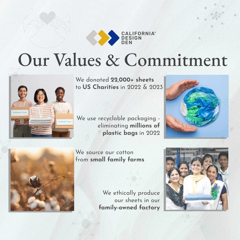 California Design Den Split King Sheets for Adjustable Bed, Soft