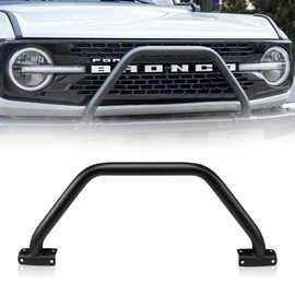 FieryRed OEM Version Front Bumper Bull Bar for Ford Bronco Accessories 2024 2023 2022 2021 2/4 Doors, Only fit Modular Steel Front Bumper, Rust-Resistant Grille Guard, Not for Bronco Sport
