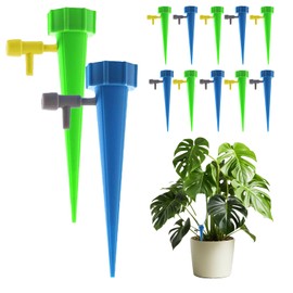 Riego Automatico, Sistema de Riego para jardin de Plantas. 12 PCS Dispositivos con Control de Válvula, para Interiores y Exteriores, Macetas de Oficina, Jardinería (12)