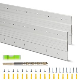 WINSMAR 32 Inch French Cleat Hangers (2 Pairs) - Aluminum Z Bar Clips, Heavy Duty Wall Mounting Brackets for Mirrors, Pictures, Whiteboards & More, Supports Up to 200 Lbs