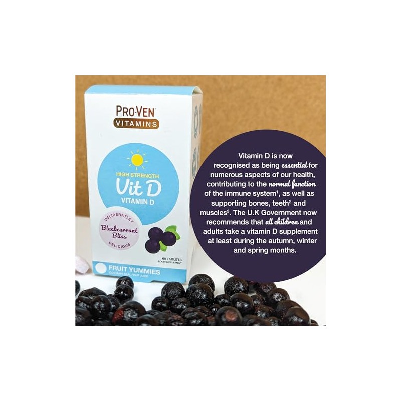 Proven Vitamin D - High Strength 2000 IU Blackcurrant Flavoured