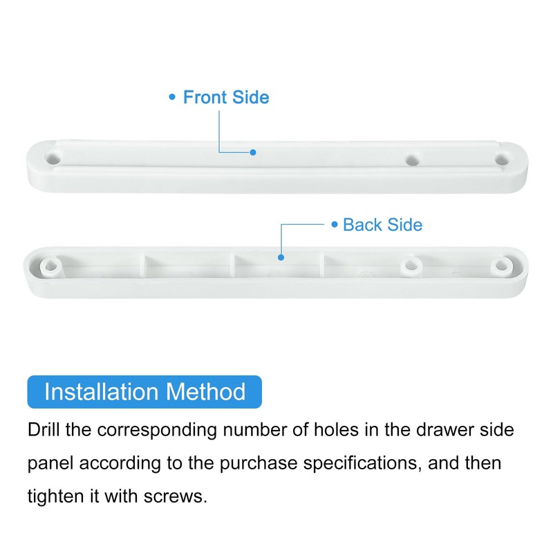 sourcing map Drawer Slides, 5Set 180mm - Plastic Drawer Rails
