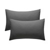 Charcoal Pillow Cases 2 Pack Hotel Quality Poly Cotton Pillowcases