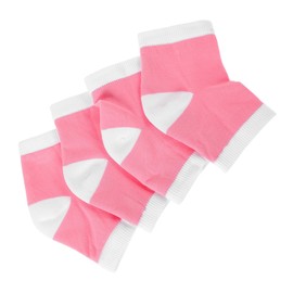 WOONEKY 2 Pairs Moisturizing Heel Socks for Cracked Heels Breathable Toeless Foot Care Socks with Arch Support for Men and Women for Spa and