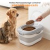 28 Lbs Dog Food Storage Container, Collapsible Cat Food Container