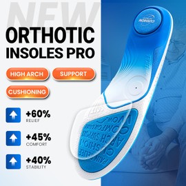 PCSsole Pro Orthotic Insoles (Gen 2) – Heavy Duty 240+ lbs Arch Support Shoe Insert for Plantar Fasciitis, Flat Feet & Heel Pain Relief – All-Day Standing Comfort