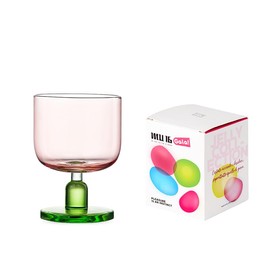 MU16 Jelly Collection short wine glass Crystal Wine Glasses, 11.2 oz – Lead-Free Drinking Glasses for Easter, Parties, Weddings, and Anniversaries Radiant Peach