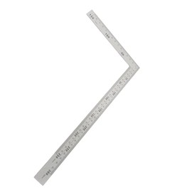 Regla Cuadrada de Marco de Acero Inoxidable Grande Yctze, Regla L-cuadrado de ángulo Recto de 90 Grados, Ideal para Costura, Temperatura Negra, Constr