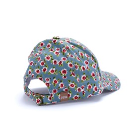 Peppercorn Kids Girls Baseball Cap - Vintage Floral- Blue - M (2-6Y)