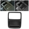 Carbon Fiber Style Rear Seat Water Cup Holder Frame Trim