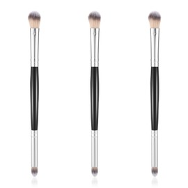 2pcs Eyeshadow Brush Eye Makeup Brush Smudge Brushes 2 in 1 Eyeshadow Double Ended Brushes Blending Small Soft Firm Pointed Foundation Applicator for Concealer Eyebrows Eyeliner
