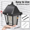 DERAYSION Solar Porch Lights Outdoor, 9 Inch Solar Wall Lanterns