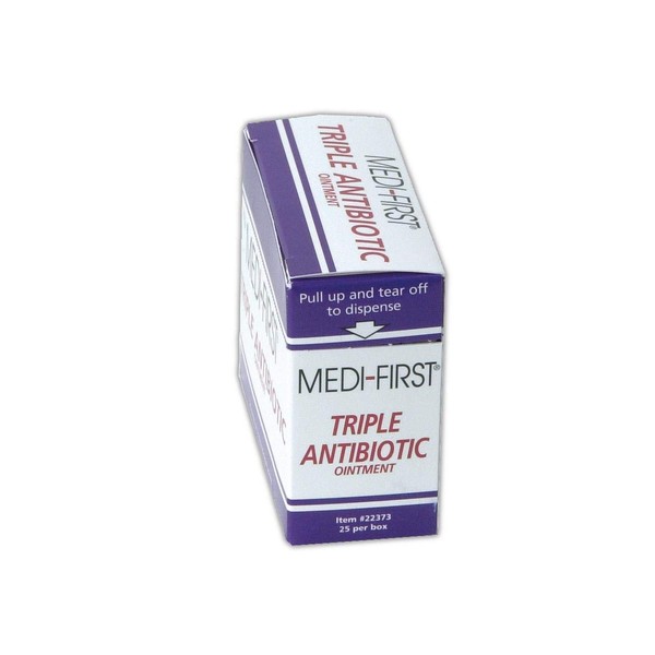 Medique MP223-35 Medi-First Triple Antibiotic Ointment, 0.5 g, Standard, White/Blue (Pack of 144)