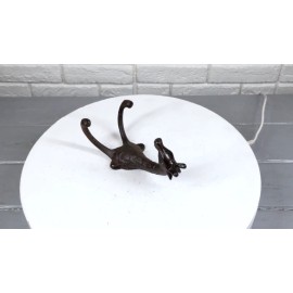 Ebros Gift Pack Of 2 Cast Iron Safari Masai Giraffe Head Decor Double Wall Coat Towel Hooks