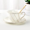 FUNLIO DUJUST Porcelain Tea Cup & Saucer Set, Luxury British