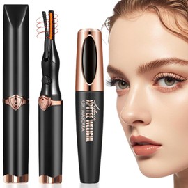 Enchinador de pestañas Eléctrico, Juego de rizador de pestañas eléctrico con máscara para pestañas, Heated Eyelash Curler portátil con Temperatura Ajustable,