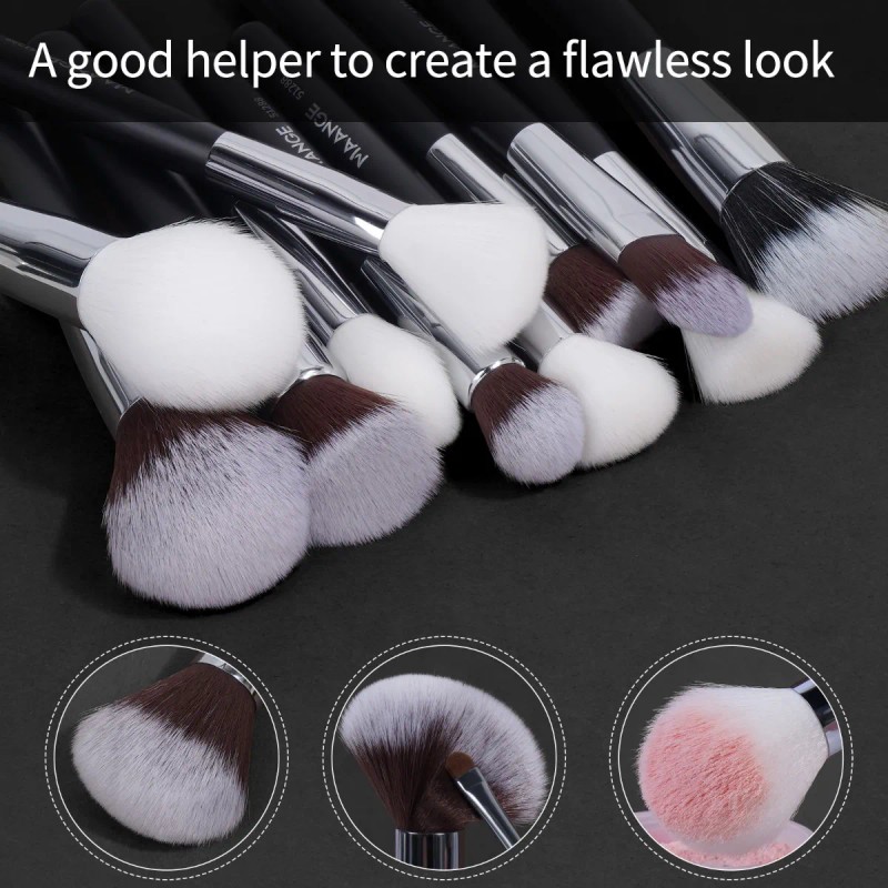 Brochas De Maquillaje Kit 30 Pcs Para Maquillaje Profesional Color