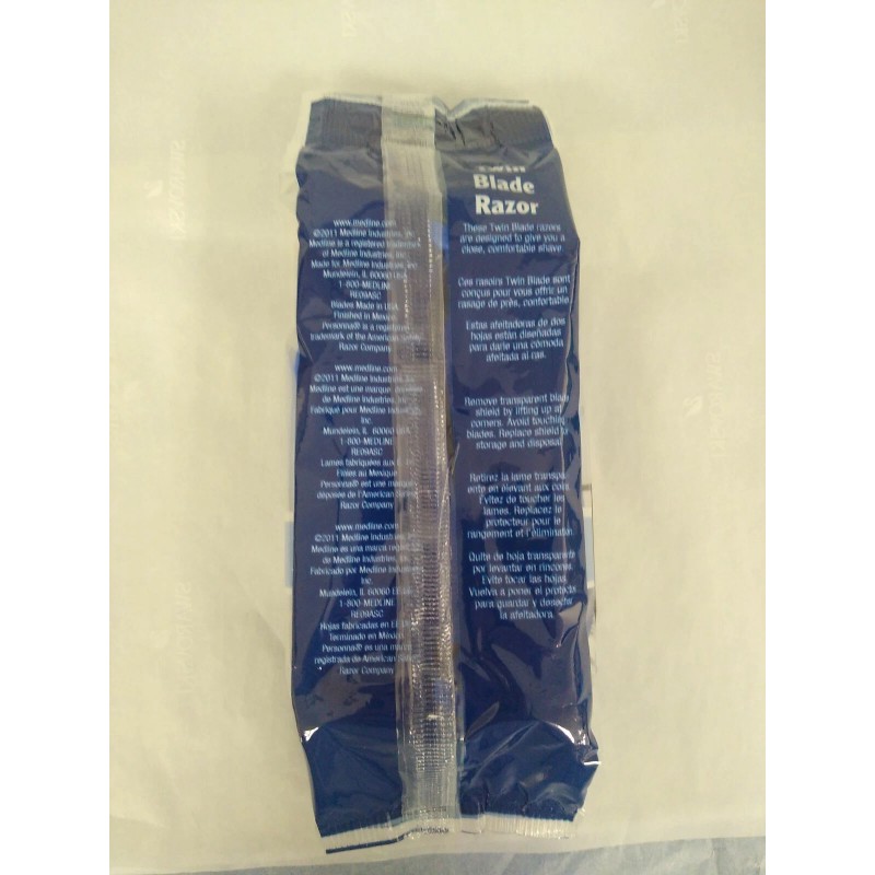 Personna #BRN1313 Twin Blade Razors, Latex-Free, Pack of 10 Razors