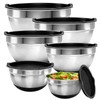 Inmorven Mixing Bowls With Lids Set, Airtight Lids, 6 piece