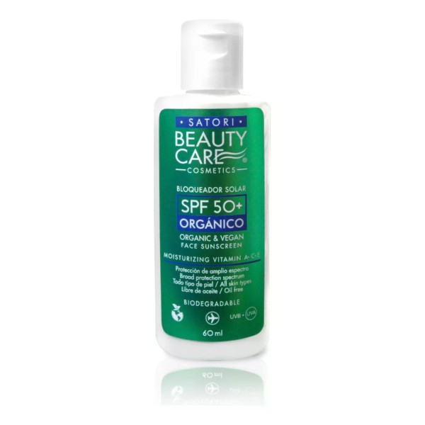 Satori Beauty Care Bloqueador Solar Facial Spf50+ Orgánico Biodegradable 60ml