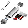 JESWO 3 en 1 Lector de Tarjetas SD, Aluminum Adaptador