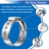 350Pcs 5.3-51mm Single Ear Hose Clamps with Worm Gear Hose