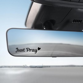 Maxqzin Rear View Mirror Sticker, Jesus Car Accessories, Christian Decal, Faith Car Mirror Sticker, Mirror Decal with Heart, Bible Verse Christian Gift, Car Gifts for Women, Religious Car Accessories