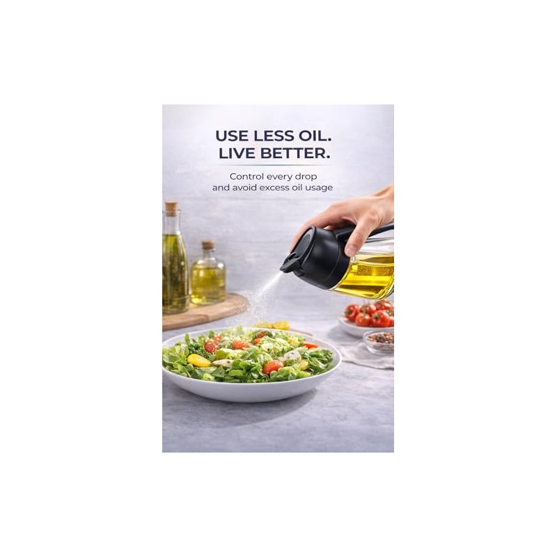2-Pack Olive Oil Sprayer Set - Glass Oil Mister for
