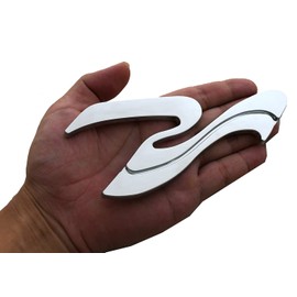 2pcs New SR Wave Logo 3D Badge Emblem Replacement for SEA RAY SEARAY Part Nameplate 205575 SR (Chrome)