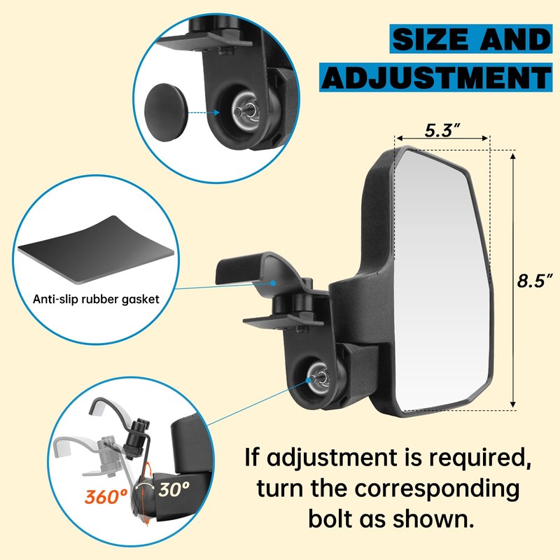 Ranger Side Mirrors,You No Longer Need to Adjust by Hand，Innovative