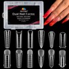 EBANKU 288PCS Clear Dual Nail Forms System Full Cover Nail