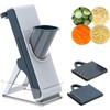 Eletronova Blue Mandoline Slicer, Vegetable Slicer, French Fry Cutter, Stainless