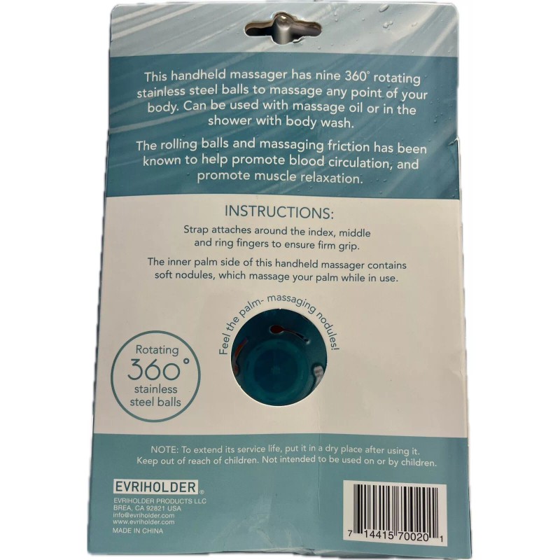 Evriholder Handheld Massager w/ Stainless Steel Balls Full Body Massage