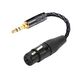 ipovoq 4 pin xlr to 3.5 mm cable 3.5 mm to 4 pin xlr 4 pin 3.5mm balance cable 3.5mm conversion canon 3.5 audio cable XLR 4pin female female 3.5 trs 3 poles monocrystalline copper 10cm