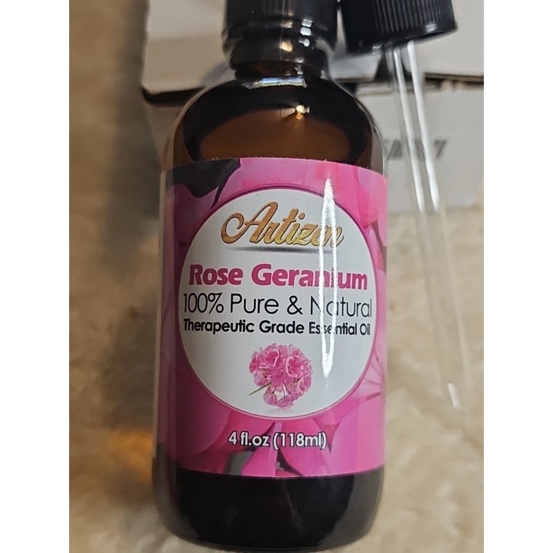 GreenHealth Rose Geranium Essential Oil 100% Pure 4fl Oz Free