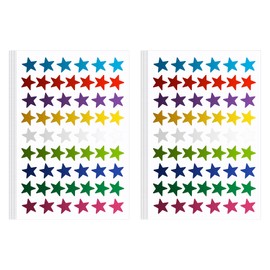 1080 Rainbow Foil Star Stickers - 20 Sheets Small Stickers for Kids Reward, School Planner, Behavior Chart, Classroom Teacher Supplies, DIY
