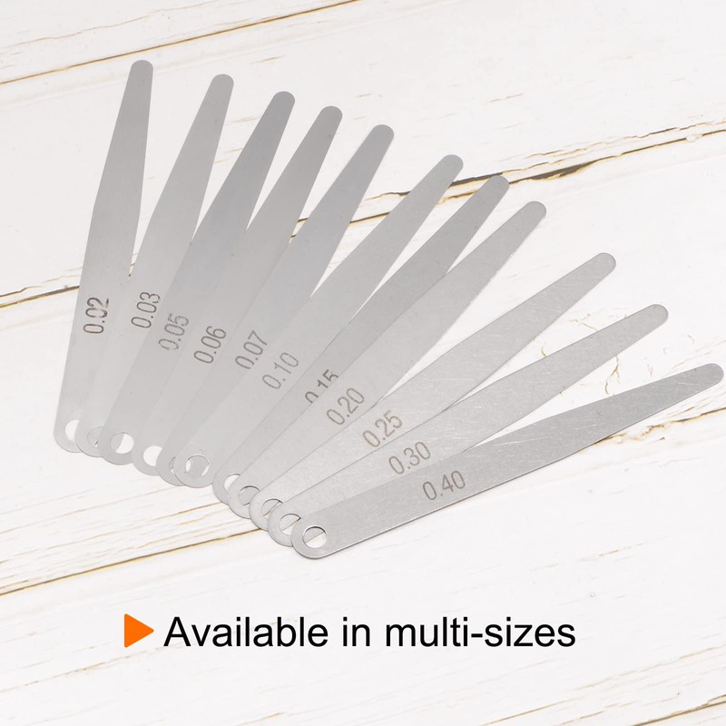 HARFINGTON 10pcs Feeler Gauge 0.03mm Thickness Gauge 65MN Steel Metric