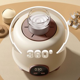 Automatischer Babyformelmixer mit 4 Geschwindigkeiten, Flexibles Silikonschlitz -Design für die Meisten Flaschen, Säuglingsernährungsmittel (BROWN)