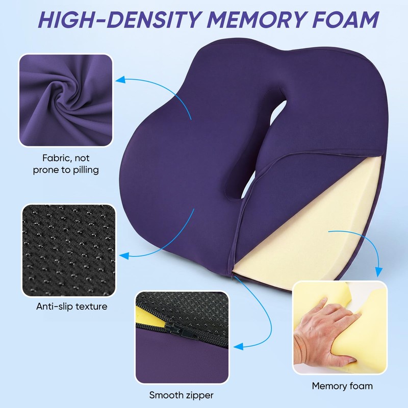 Comphekept Seat Cushion for Car, Comfortable Driving Support Pad