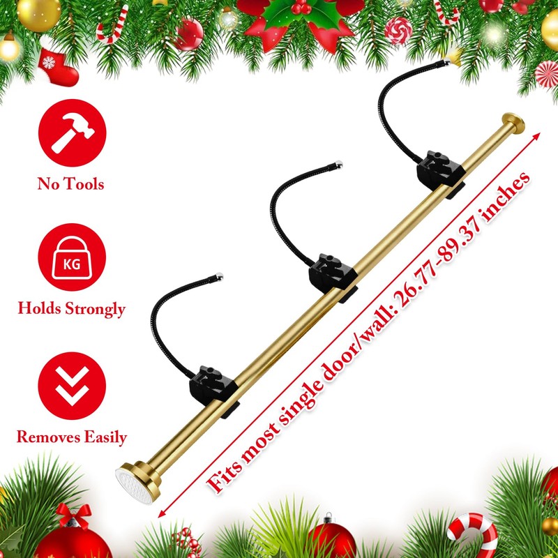 Garland Hanger for Front Door Frame Adjustable 26.77'' to 89.37''