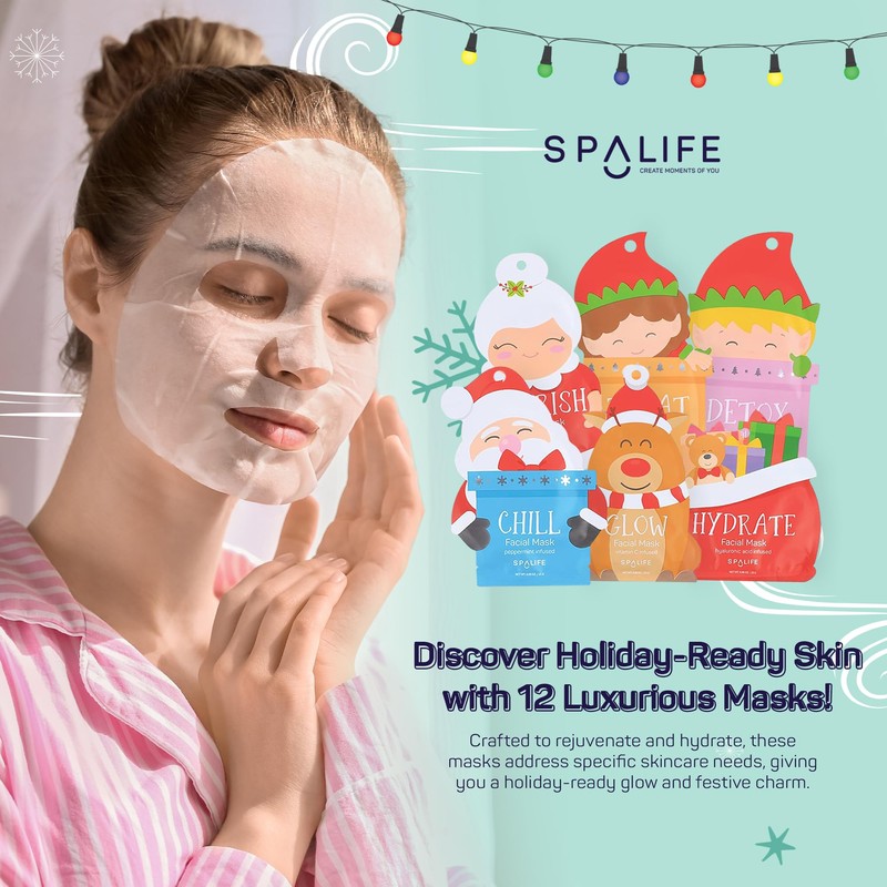 SpaLife Beauty Santa’s Squad Christmas Face Mask Bundle | Korean