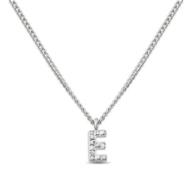 GD GOOD.designs Necklace with Letters Silver for Women, Skin-friendly Necklace with Initial Pendant, Silver Stainless Steel Letter Chain, Stainless Steel, Cubic Zirconia